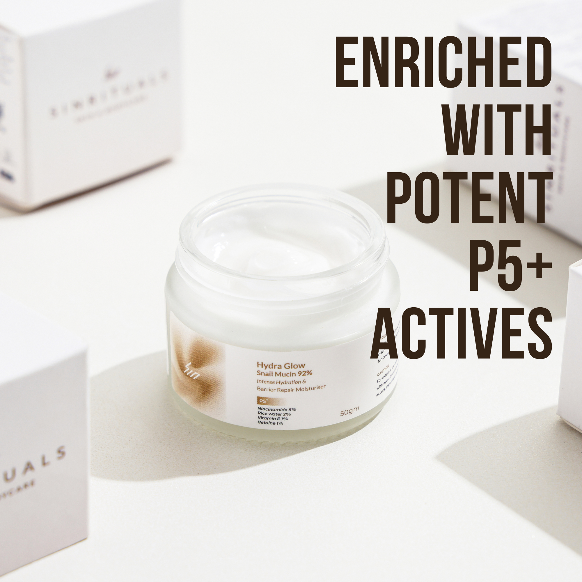Hydra Glow 92%snail mucin moisturiser (50gm)